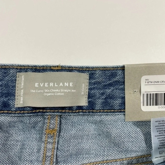 New Everlane The Curvy 90s Cheeky Straight Jeans High Rise Crop 31 - Picture 7 of 10
